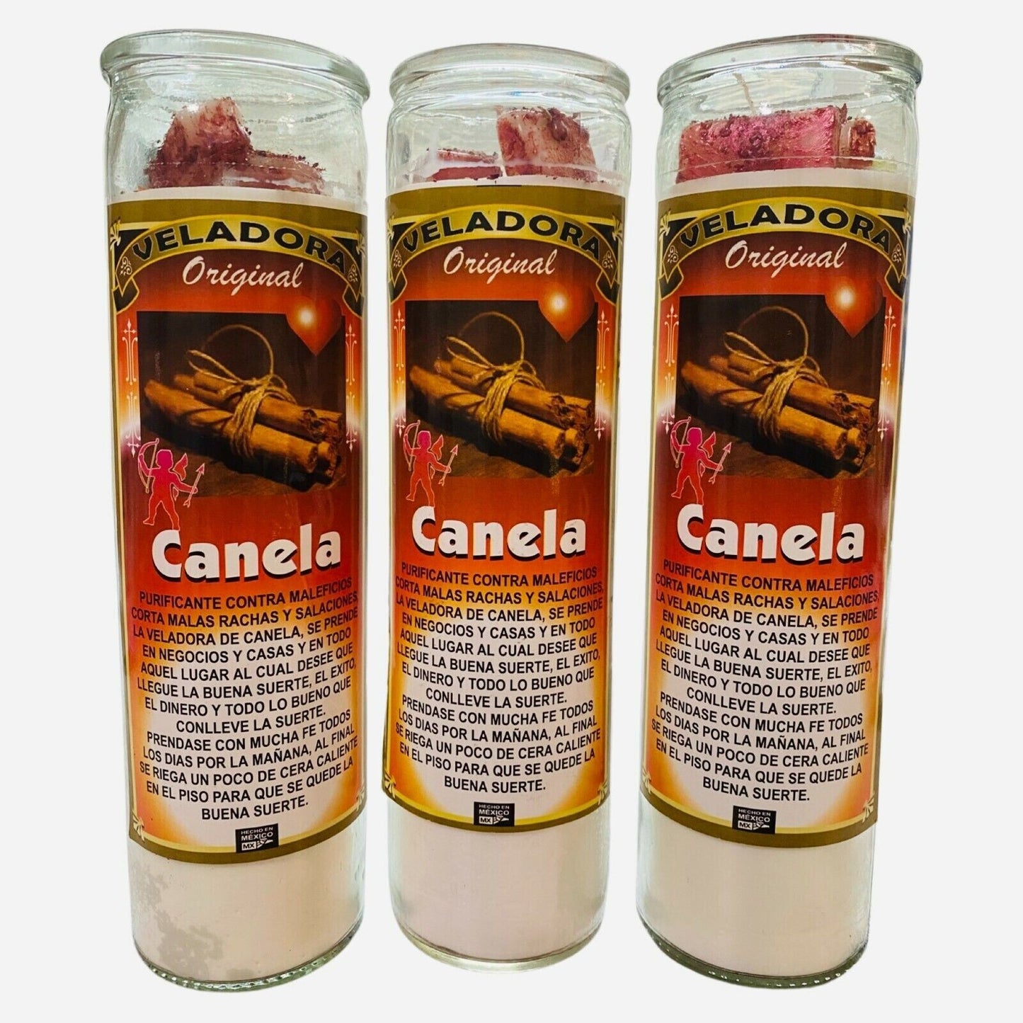 Canela Veladora Preparada y Conjurada Para la Buena Suerte Levanta Negocio