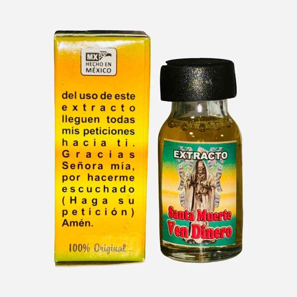 Santa Muerte Ven Dinero Perfume Extracto Para Dominar en los Negocios y Dinero