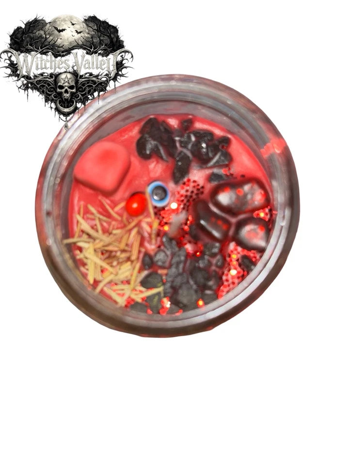 Hot Foot Revenge Candle | Banishing & Revenge Ritual Candle | Black & Red Candle
