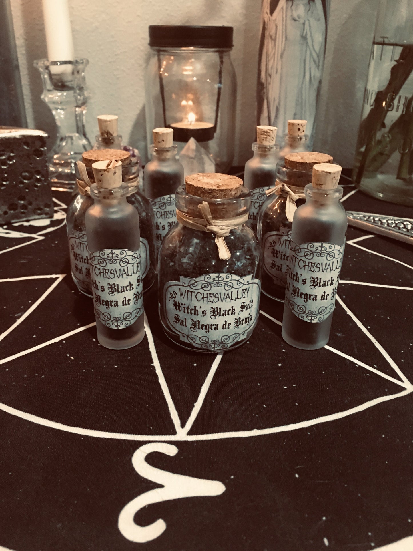 Witch's Black Salt + Cascarilla - Sal Negra de Bruja + Cascarilla - Witchcraft, Voodoo, Spells, Brujeria, Limpia, Jinx, Santeria