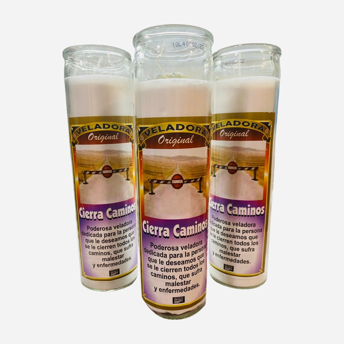 Cierra Caminos Veladora, Close Roads Fixed Candles. to Destroy Enemies