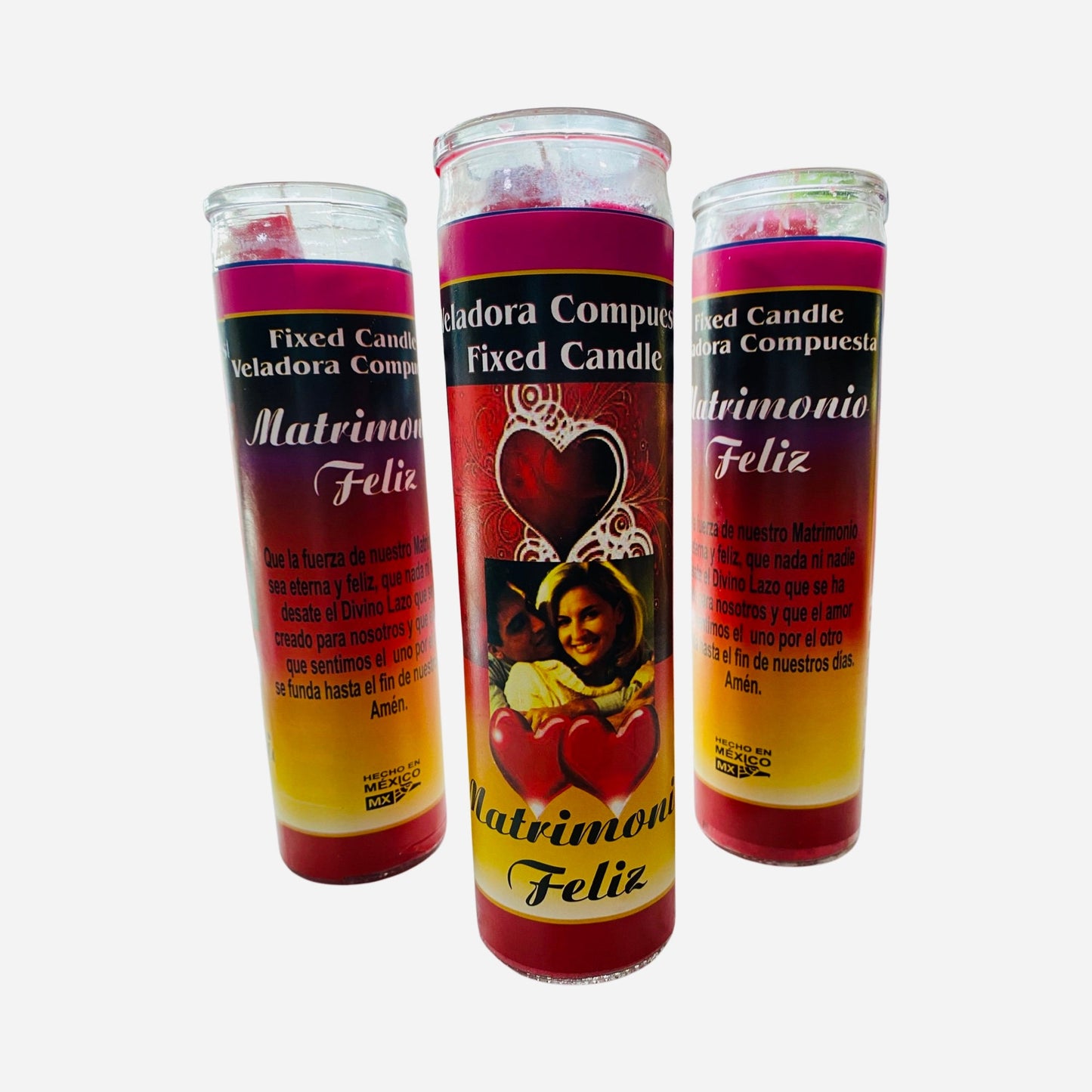Matrimonio Feliz Veladora Preparada, Happy Marriage Fixed Candle