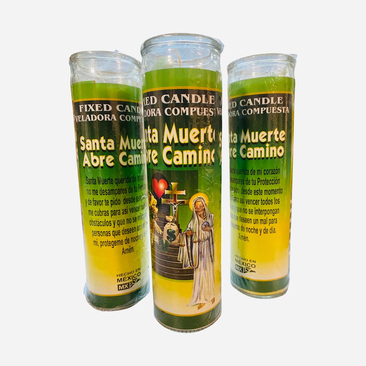Santa Muerte Abre Caminos Veladora, Holy Death Open Roads Candle