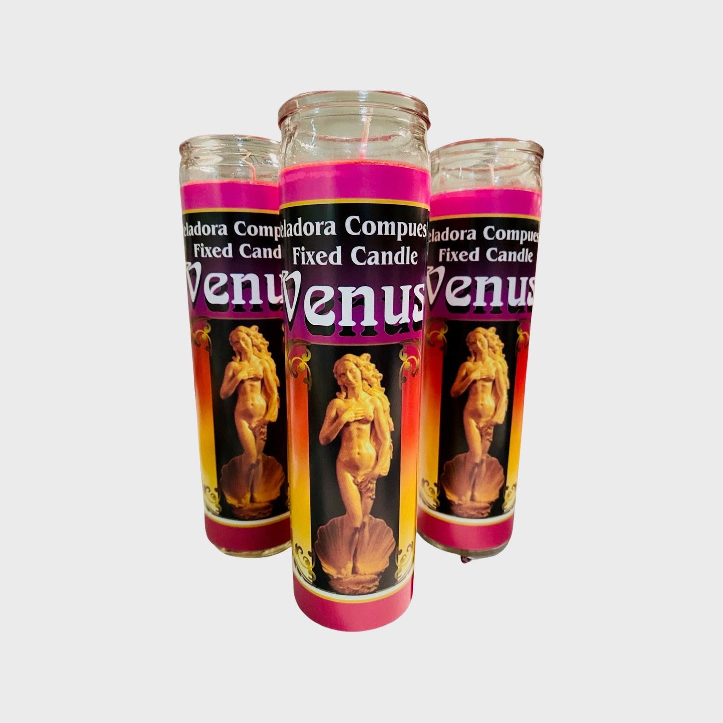 12x set- Veladora VENUS - VENUS Fixed Candle,Love Spell, para Atraer el amor y Seduccion