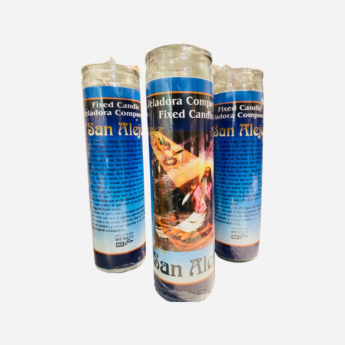 SAN ALEJO Veladora - San Alejo Candle, Para alejar enemigos y gente negativa, push away negative people and enemies.