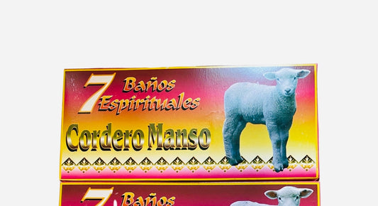 CORDERO MANSO - TAMED Lamb 7 Baños Espirituales y Jabon7, Spiritual Baths and soap, limpias y despojos