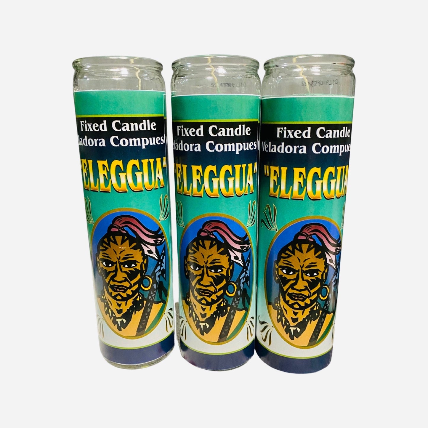 12x set- Eleggua Veladora, Elegua Fixed Candle.