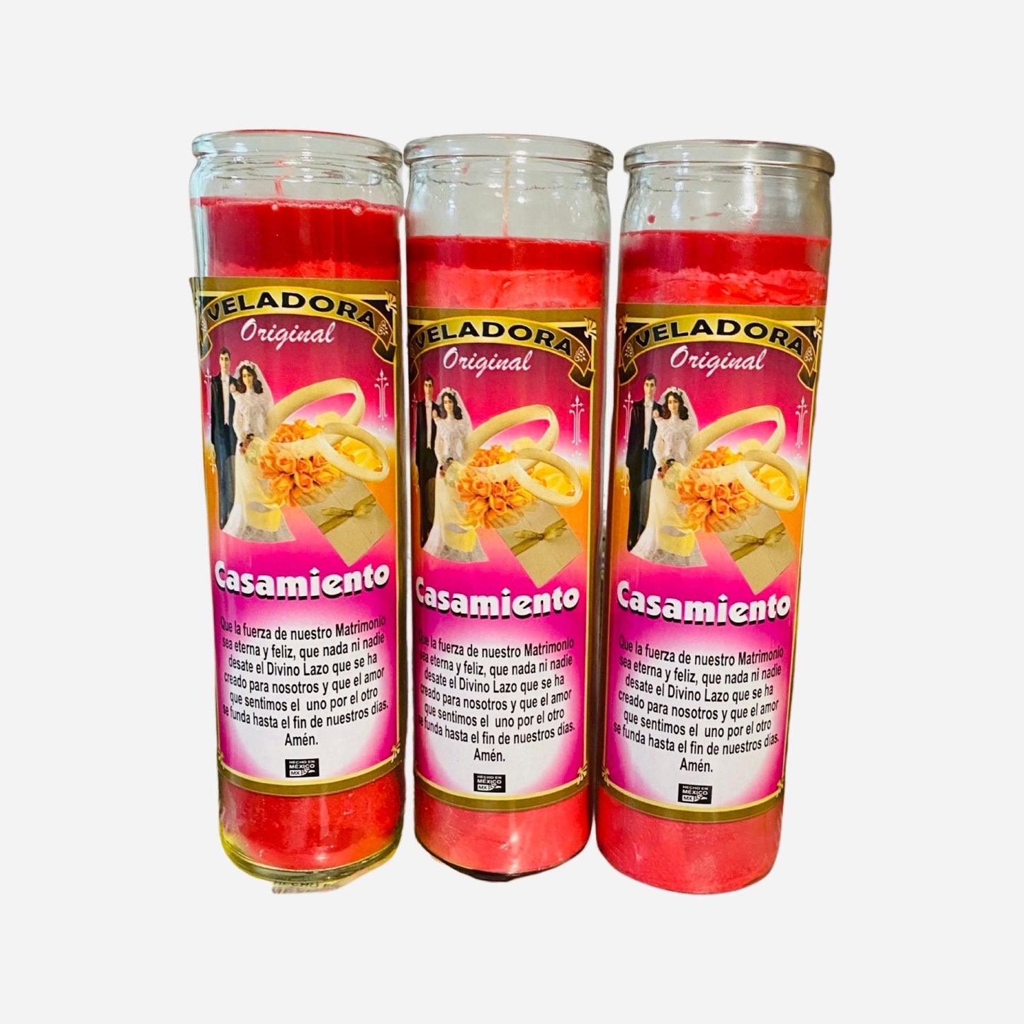 CASAMIENTO Veladora - MARRIAGE Fixed Candle Union Matrimonial, Matrimony Unity