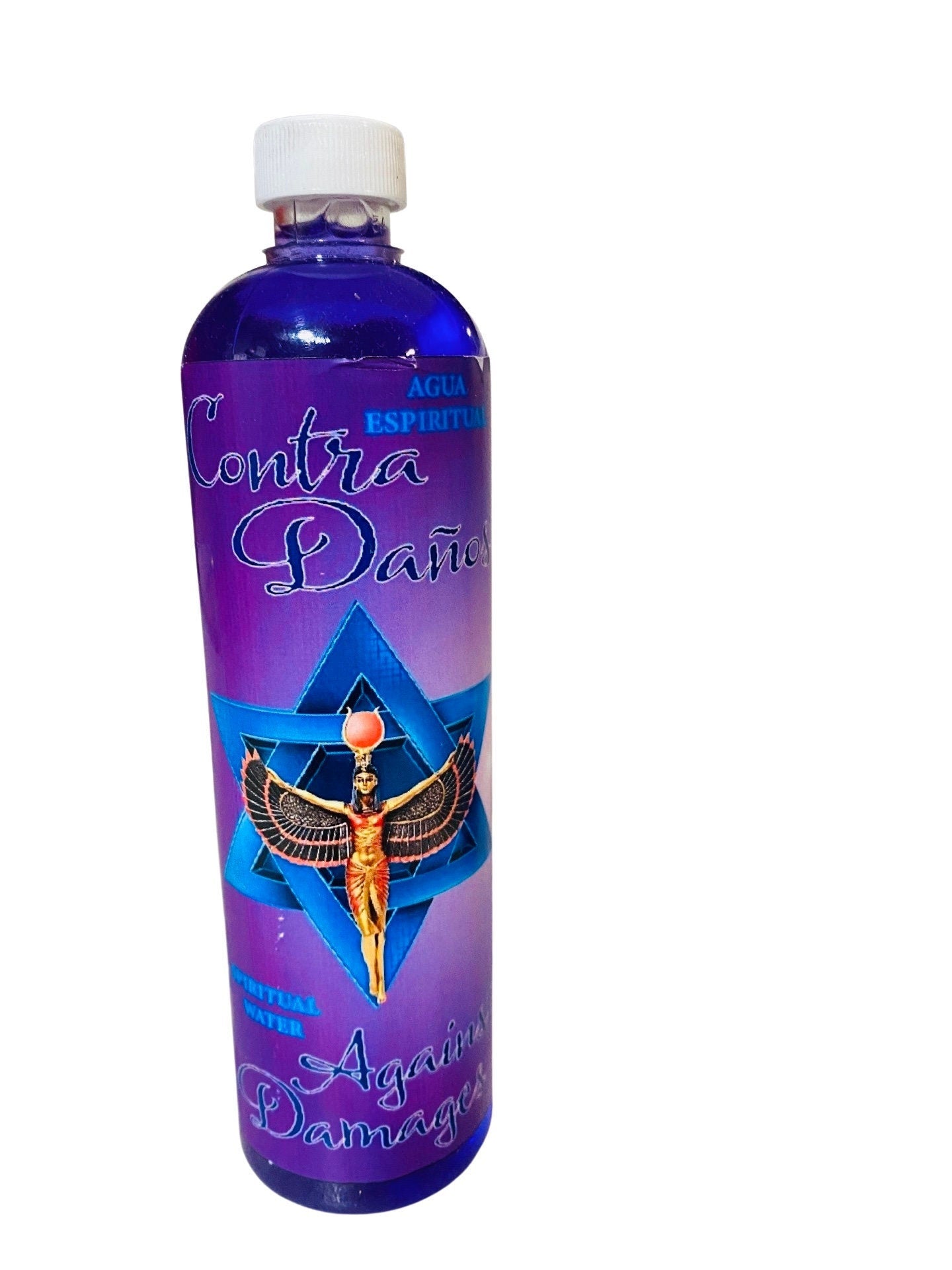 CONTRA DAÑ0S - Against Evil and Harm Agua Espiritual Spiritual Water, Para Limpias