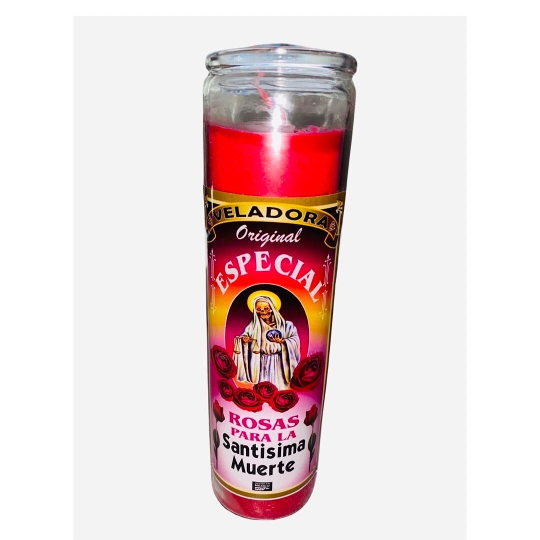 Rosas Para la Santisima Muerte Veladora Ofrenda de Agradecimiento para la Santa Muerte