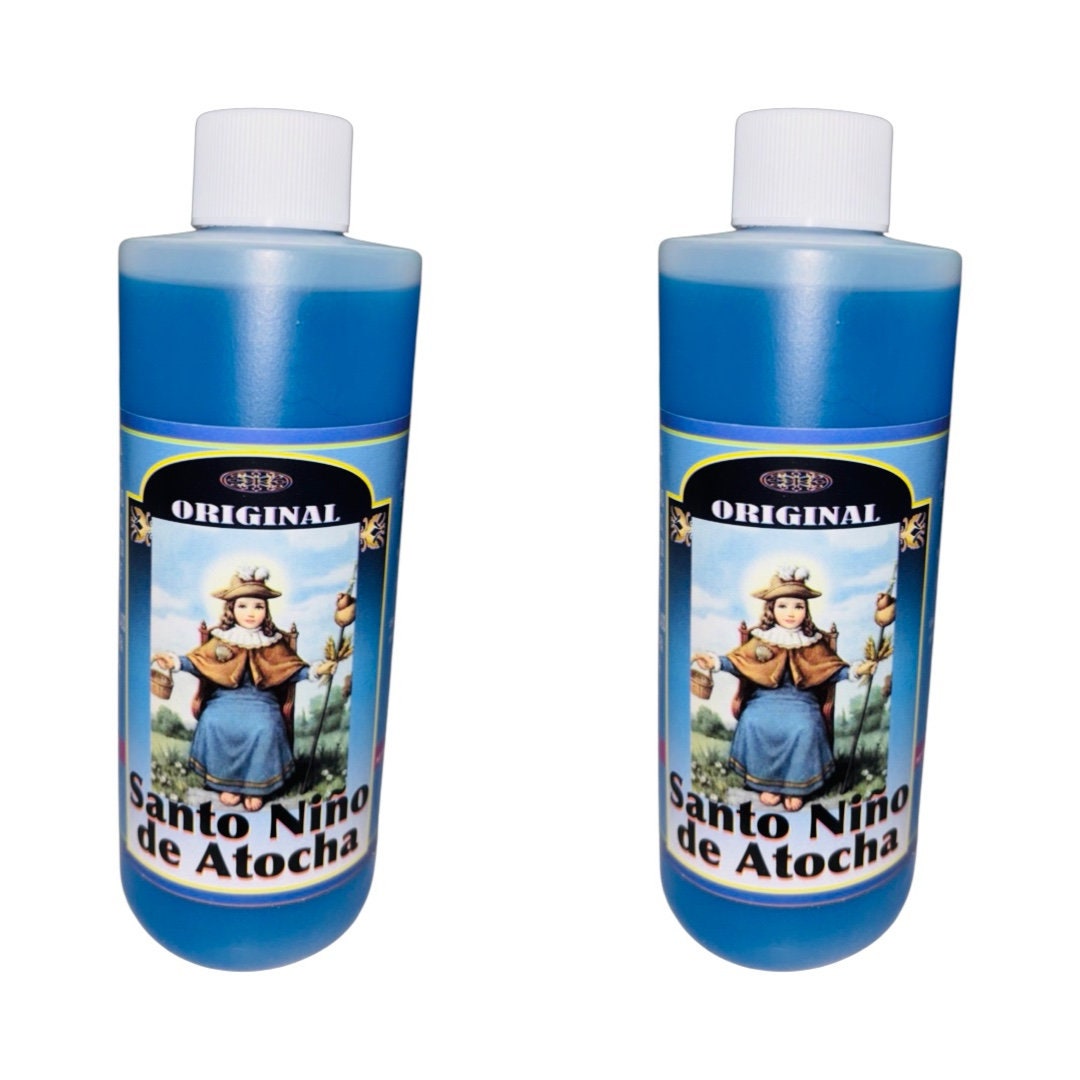 Santo Niño de Atocha Agua Espiritual con Agua Bendita Limpias Despojos