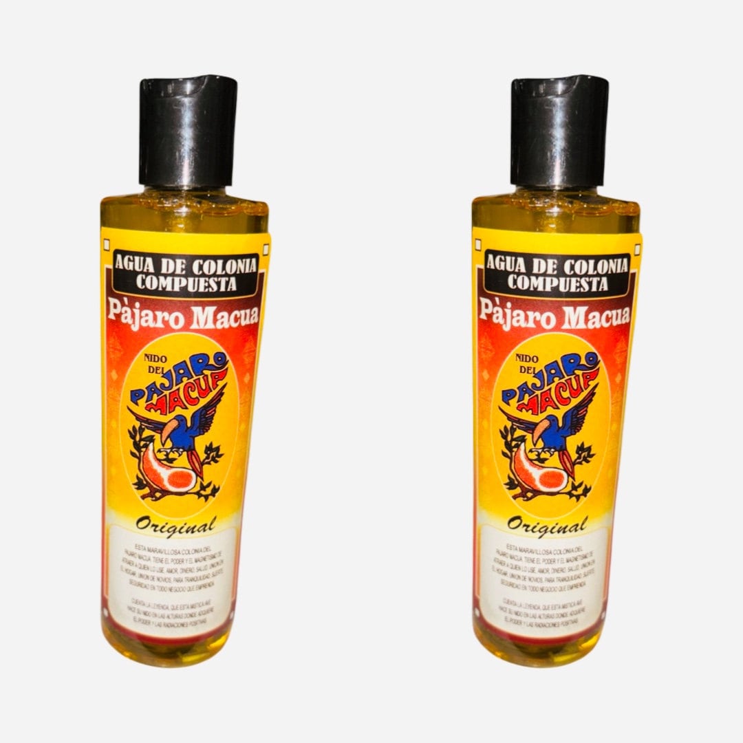 PAJARO MACUA - Macaw Bird Agua de Colonia Compuesta Espiritual, Spiritual Water Cologne