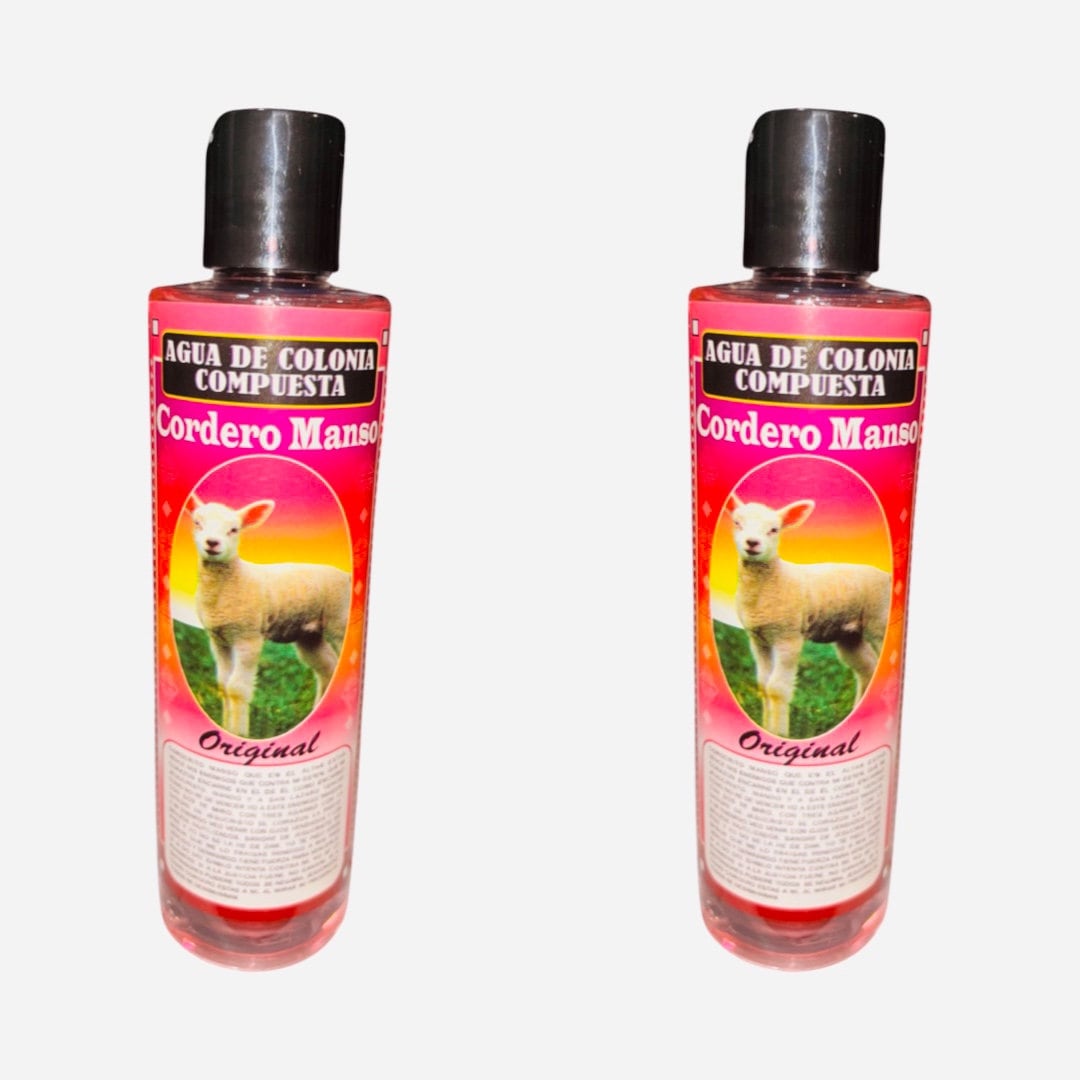 CORDERO MANSO - Meek Lamb Agua de Colonia Compuesta Espiritual Para Dominar, To Dominate Spiritual Water Cologne Corderito Manso
