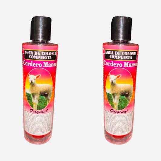 CORDERO MANSO - Meek Lamb Agua de Colonia Compuesta Espiritual Para Dominar, To Dominate Spiritual Water Cologne Corderito Manso