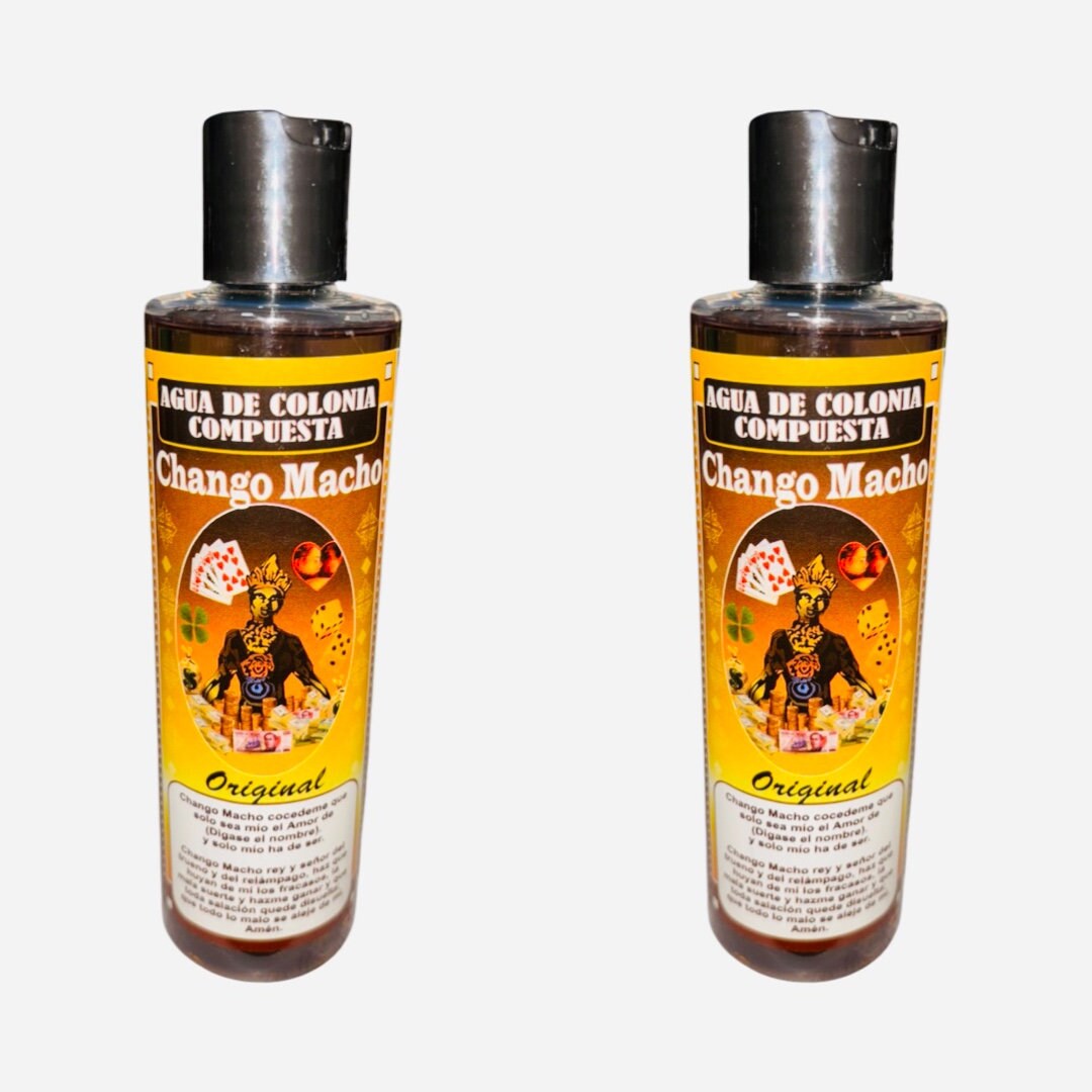 CHANGO MACHO - SHANGO Agua de Colonia Compuesta Espiritual Para Limpias Abundancia Dinero, Money Drawing Spiritual Water Cologne