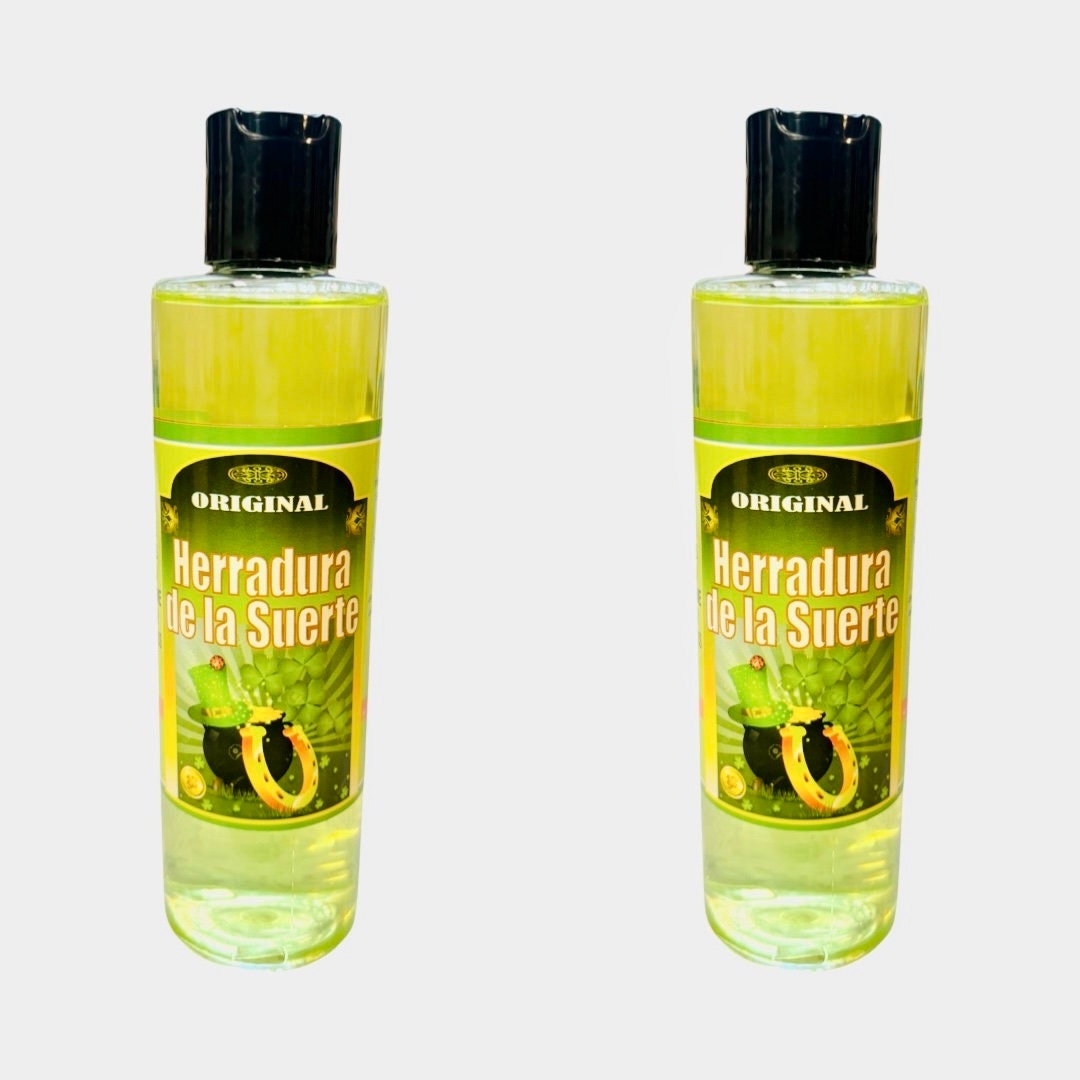 Herradura de la Suerte Agua Espiritual Para Limpias Despojos Riegos - Lucky Horseshoe Spiritual Water Buena Suerte Good Luck