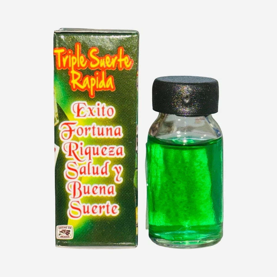 Triple Suerte Rapida Perfume Para Exito Fortuna Riqueza Salud y Buena Suerte