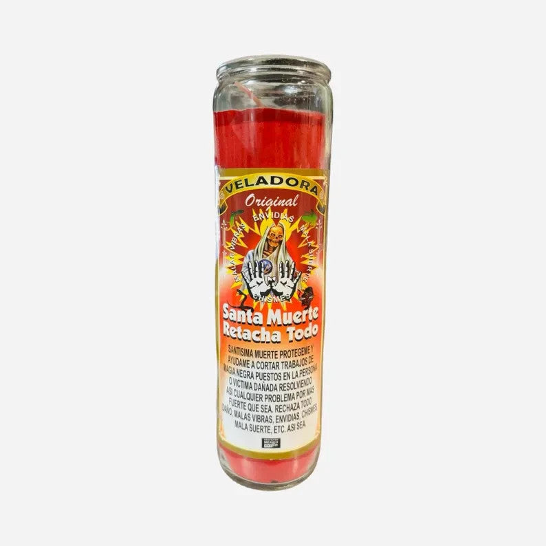 Santa Muerte Retacha Todo Veladora Para Romper Hechizos y Alejar Mala Suerte