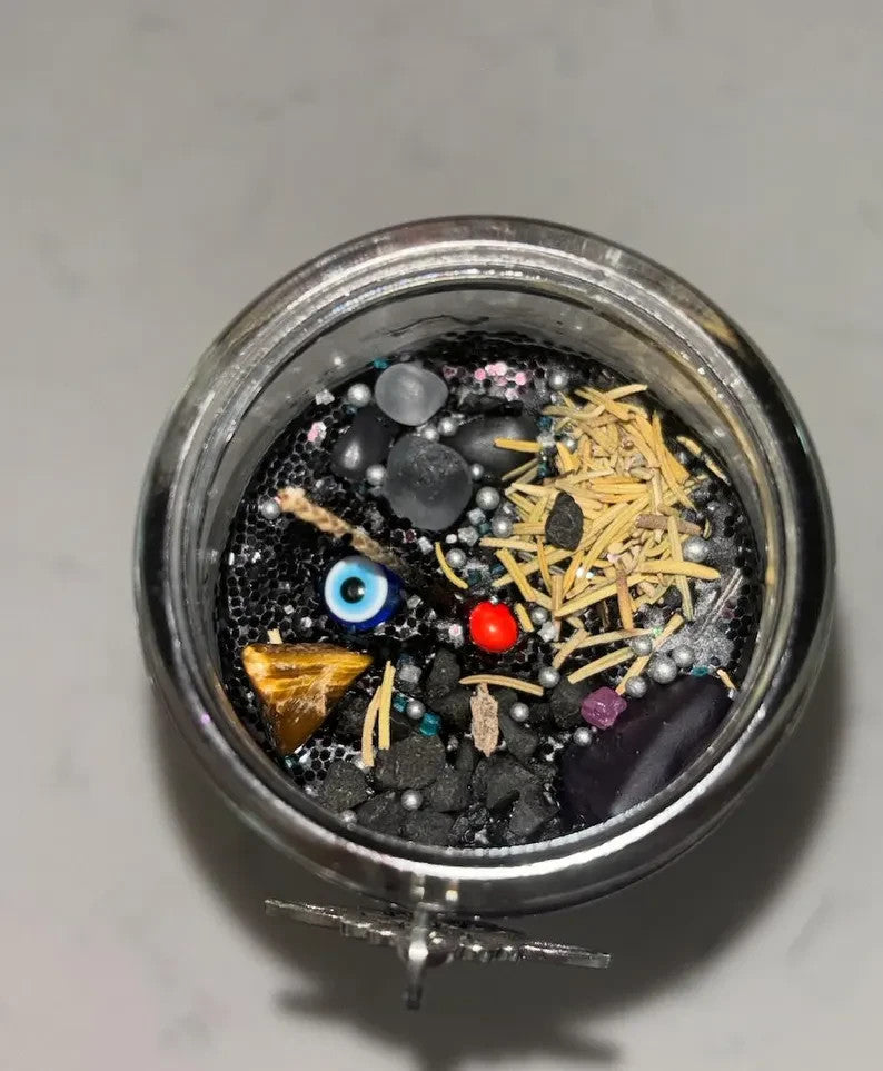 Santa Muerte Negro Destructor Veladora Para Destruir Maleficios, Odio Envidia