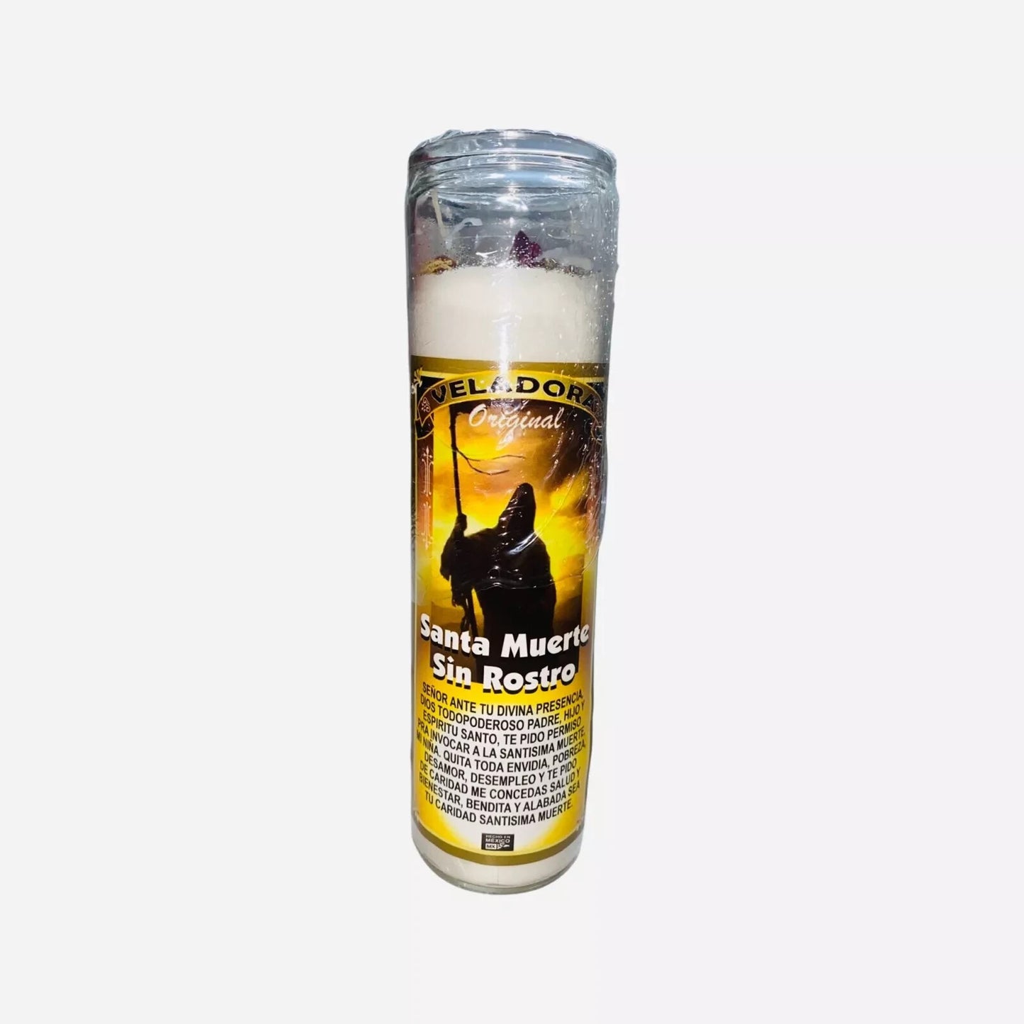 SANTA MUERTE Sin Rostro Veladora Para Quitar Envidia Pobreza y Desamor Santisima