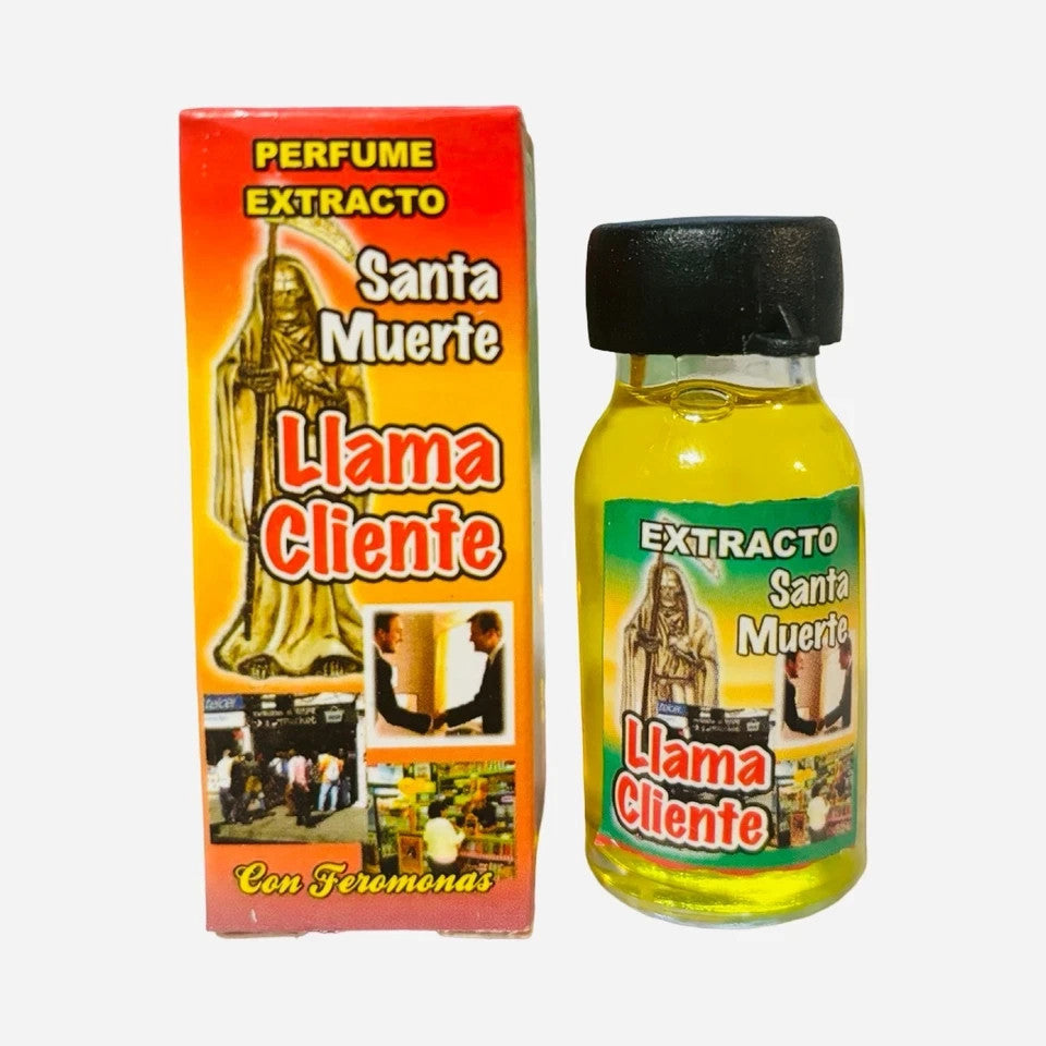 Santa Muerte Llama Clientes Perfume Extracto Para Buenas Ventas Levanta Negocio