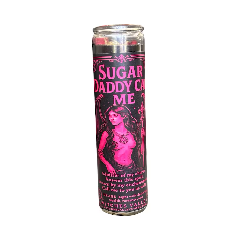 Sugar Daddy Call Me Candle Designed to Attract Generous Men and Get Money.