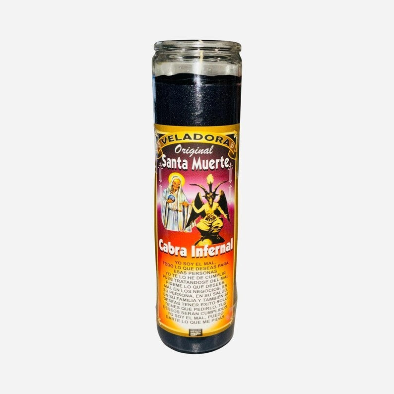 Santa Muerte Cabra Infernal Baphomet Veladora - Holy Death Baphomet Candle