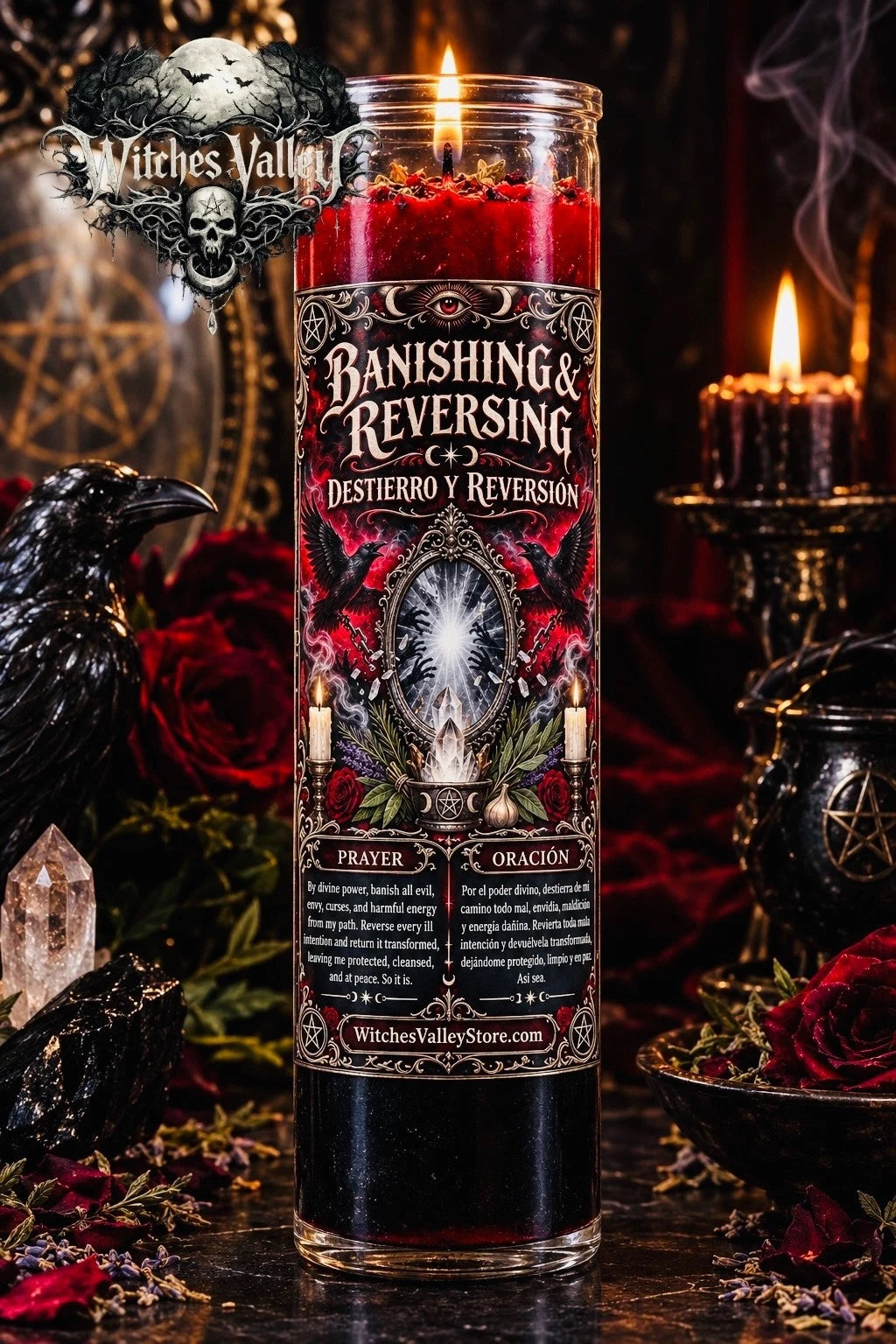 Banishing & Reversing Candle. Destierro y Reversion Veladora. Protection Cleanse