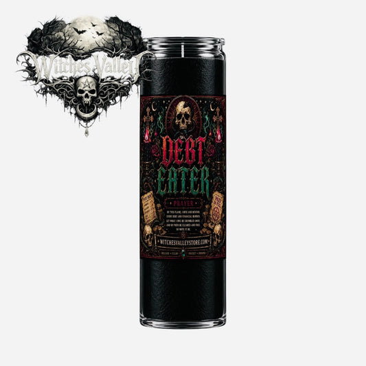 Debt Eater Black Ritual Candle | Financial Freedom Intention Candle Money Ritual