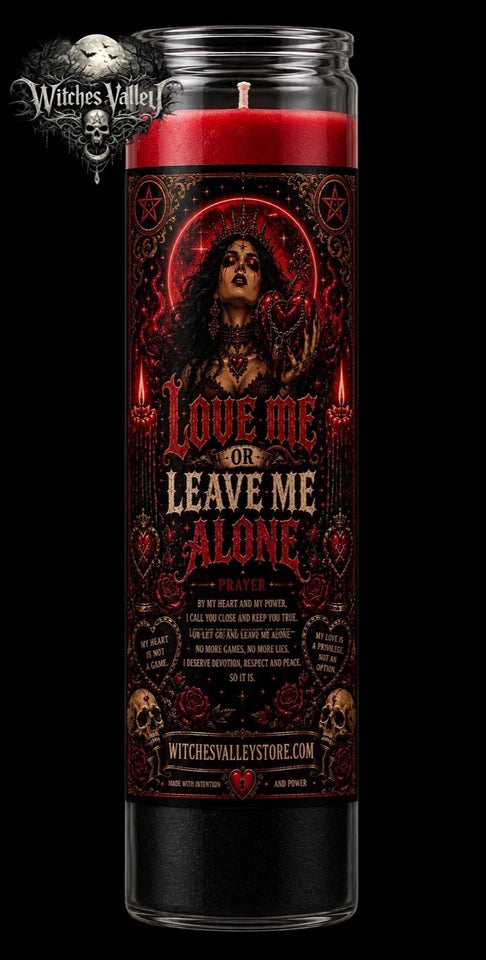 Love Me or Leave Me Alone Candle | Obsession & Self Worth Ritual Candle Gothic
