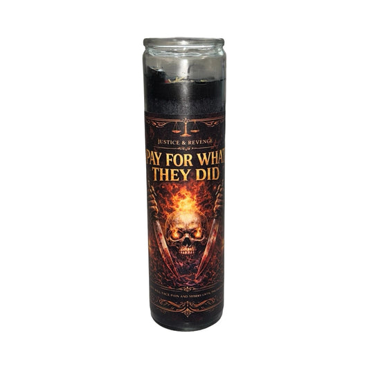 Pay For What They Did Candle – Justice & Karma Ritual Candle | Return to Sender