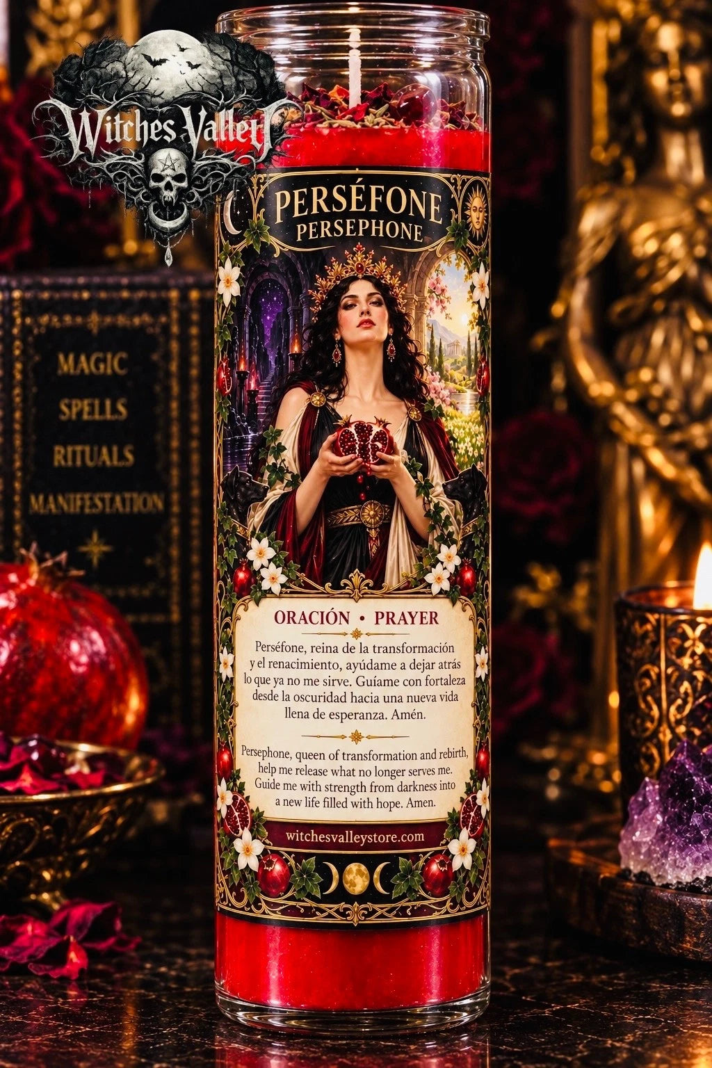 Persephone Spiritual Candle – Rebirth, Transformation,Letting Go & New Beginning