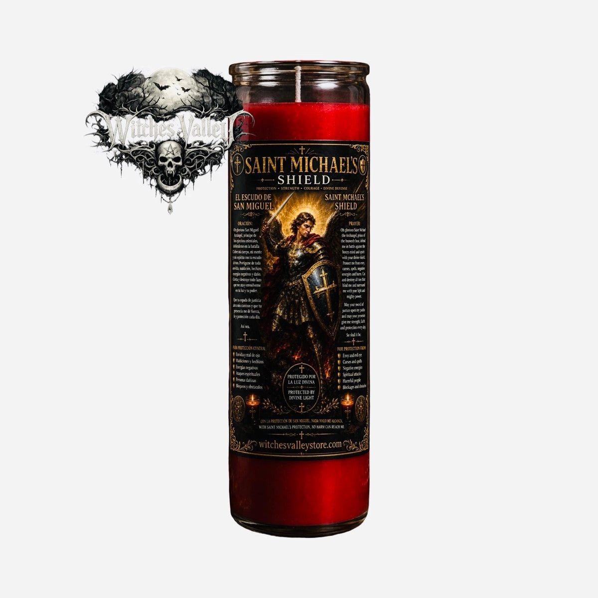 Saint Michael Protection Candle | El Escudo de San Miguel Veladora de Proteccion