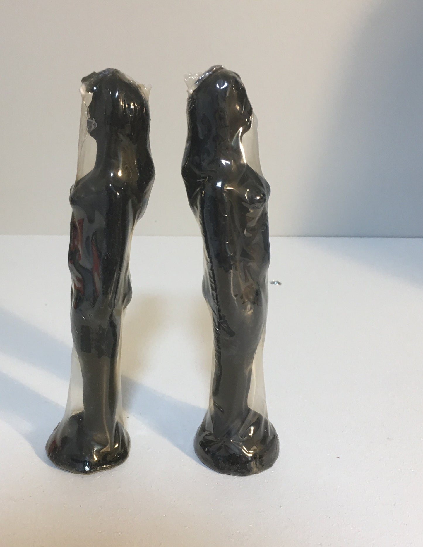 Female Figure Black Candle, Red Candle Woman Wicca Spell Pagan Hoodoo - Vela Negra, Roja Mujer