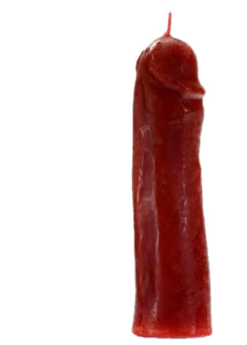 7' Red Penis Candle Tie Sexual Ritual - Vela Pene Rojo para Amarre