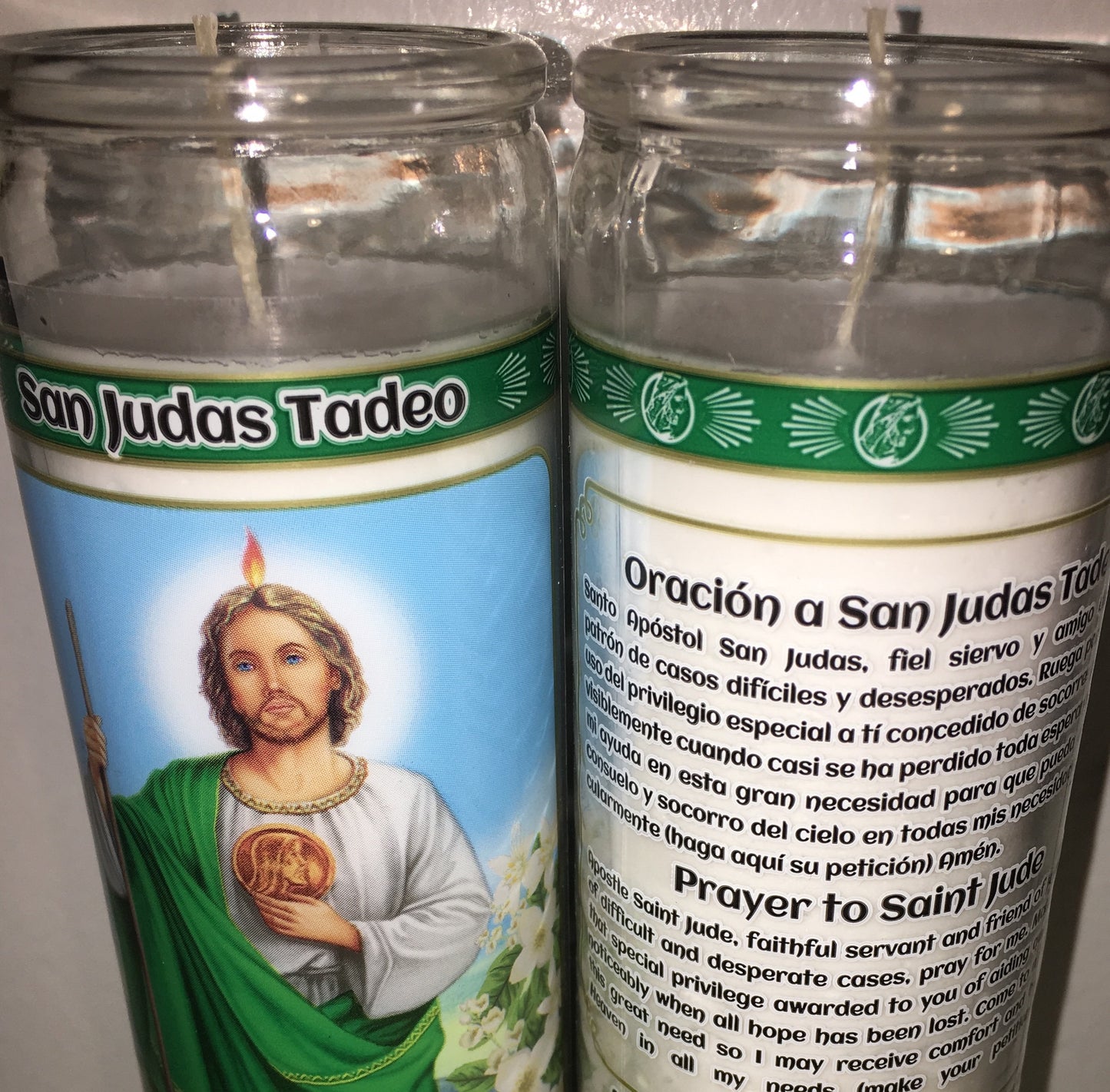 6x San Judas Tadeo Novena Veladora, Saint Jude Thaddeus 7 day Prayer Candle, Altar Candle, Santo