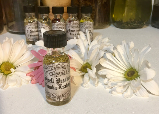 Spell Breaker Consecrated Spiritual Oil, Aceite Tumba Trabajo , Contra Brujeria, Wicca, Limpia Ritual Oil