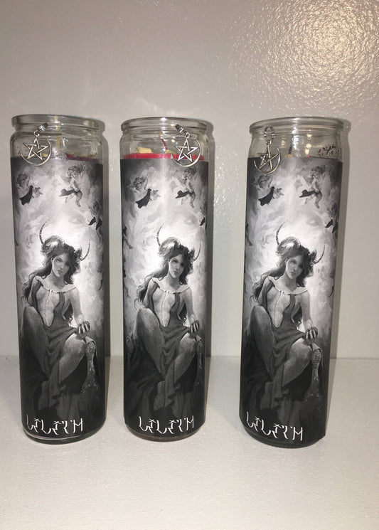 Lilith Queen of the Night Candle + Lilith Oil, Attraction, Lust, Money, Black Candle,Red,Purple