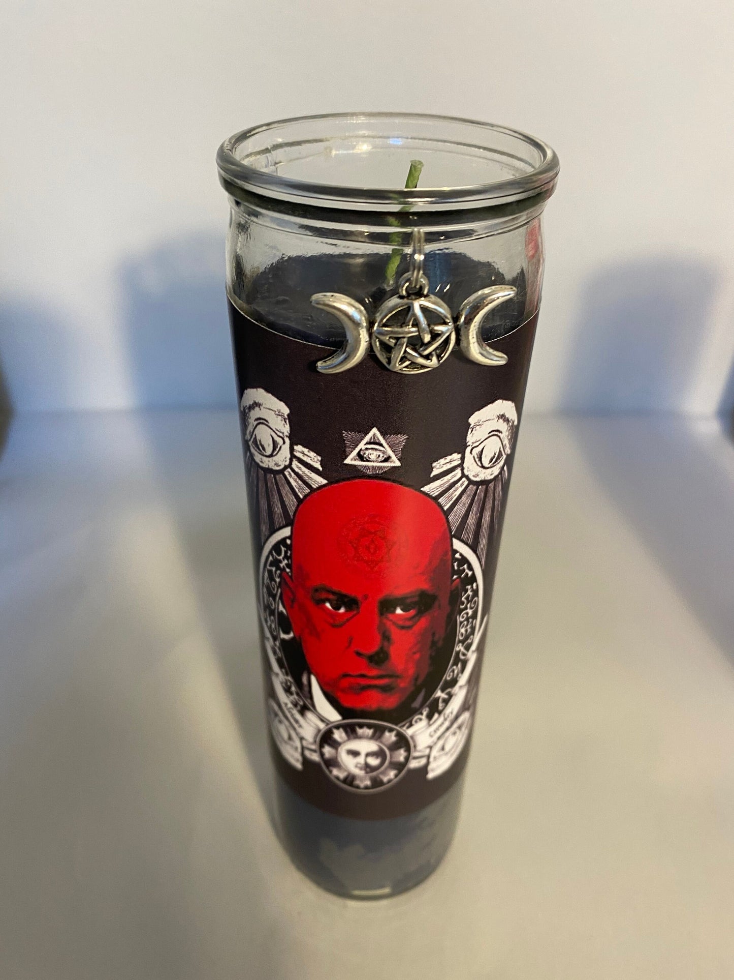 Aleister Crowley Black Candle, Dressed Altar Candle