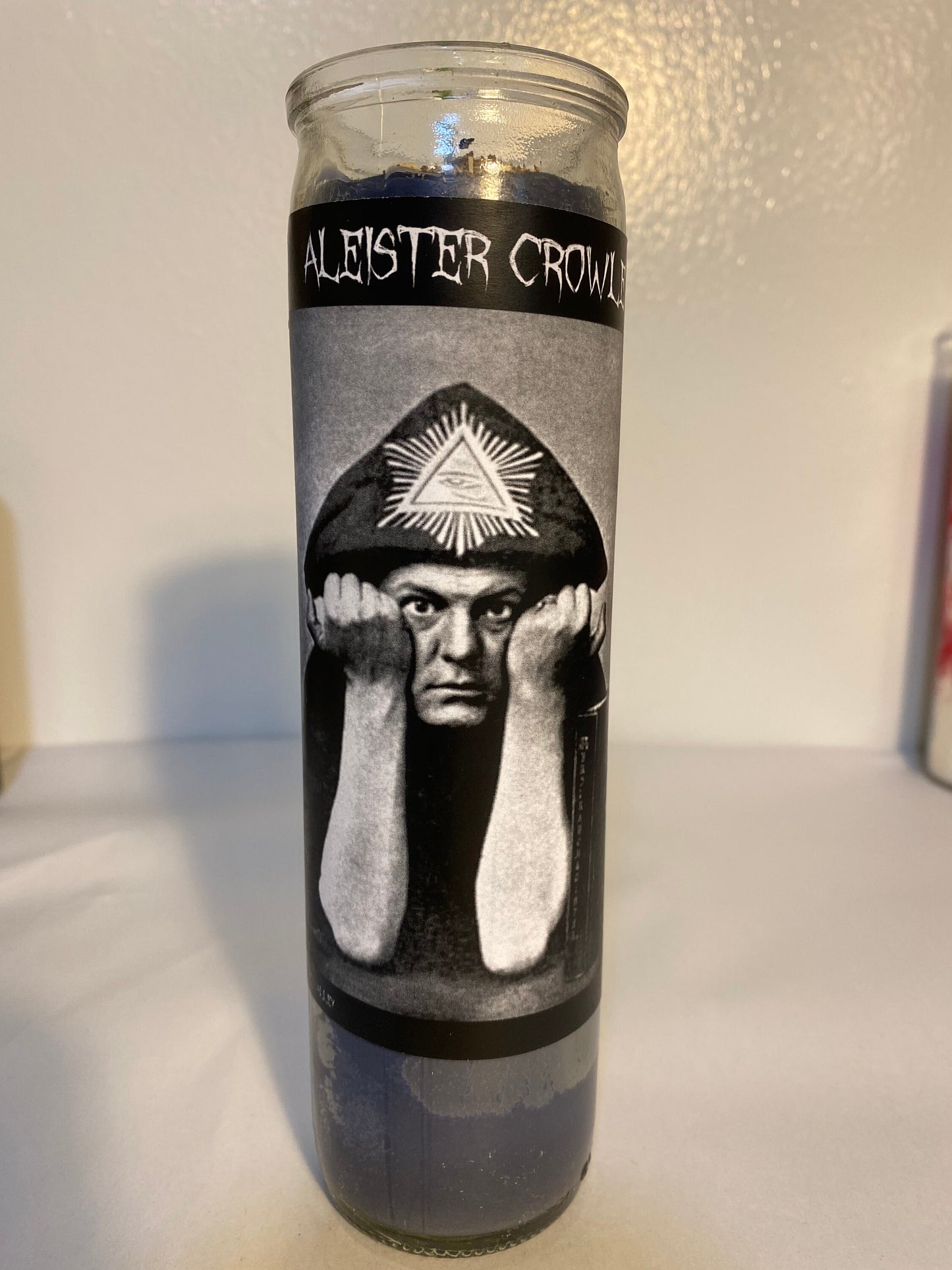 Aleister Crowley Black Candle, Dressed Altar Candle