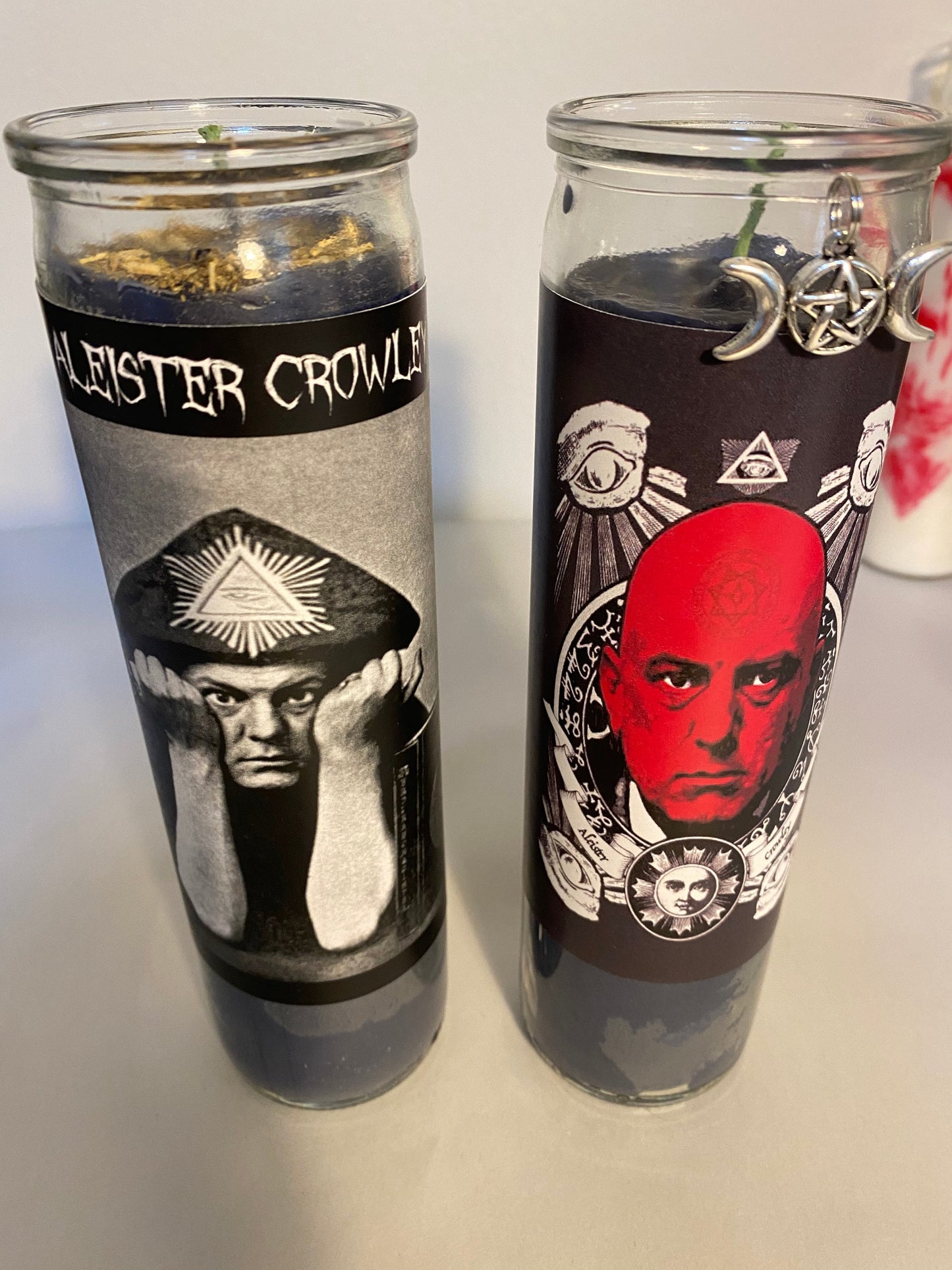 Aleister Crowley Black Candle, Dressed Altar Candle