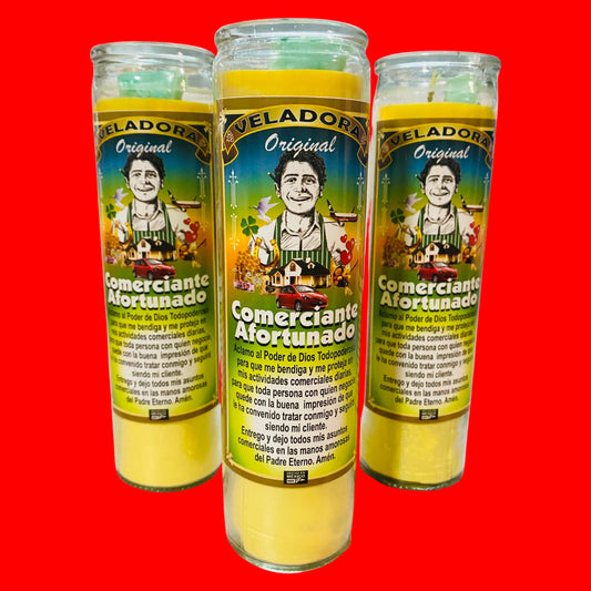 2x set, Comerciante Afortunado Veladora, Successful Business Candle