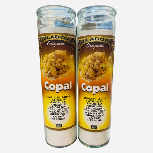 6x Set Copal Fixed Candle for Aura Clearing, Copal Veladora Preparada Limpia Aura