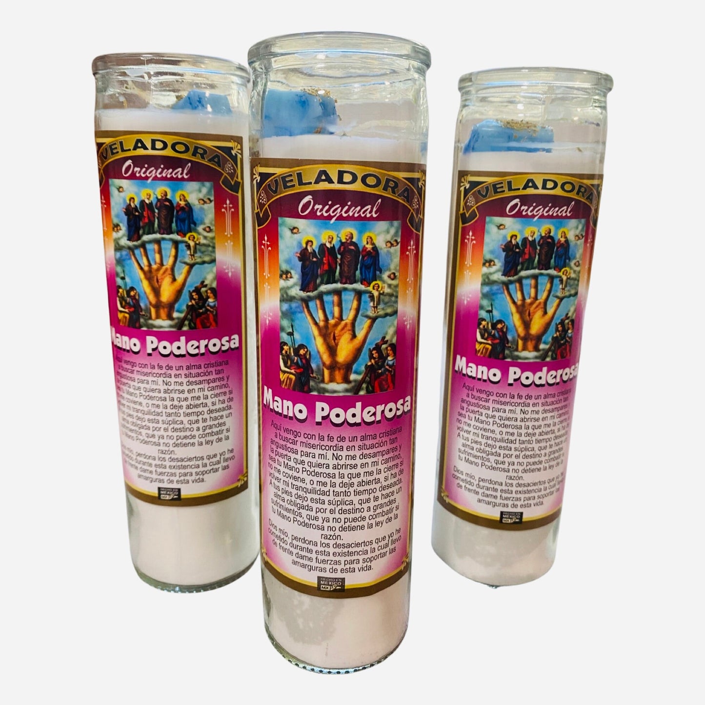 2x set Mano Poderosa Veladora Preparada, Powerful Hand of God Candle