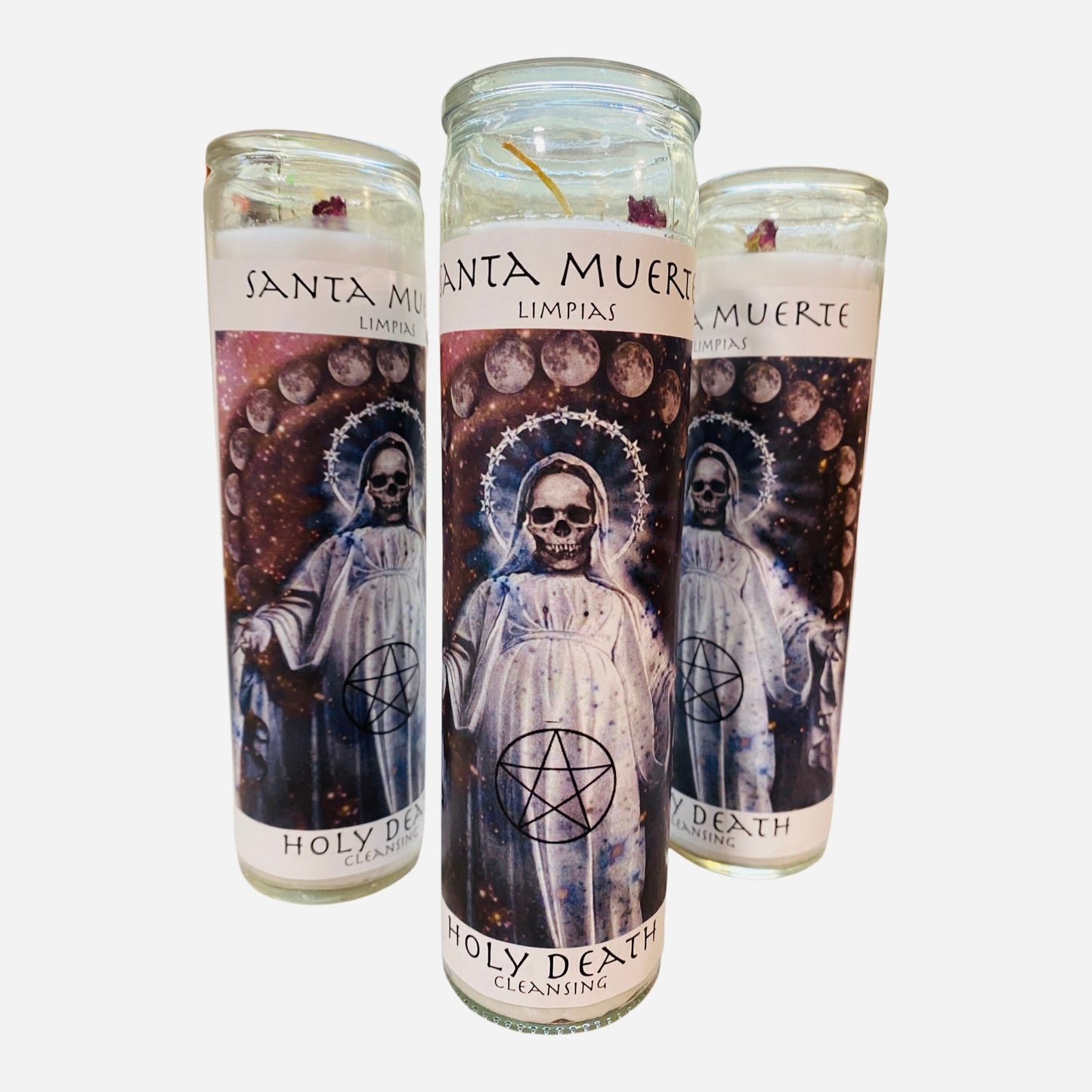 Holy Death Cleansing Fixed Candle, Santa Muerte Limpias Veladora Preparada, Break s Spell