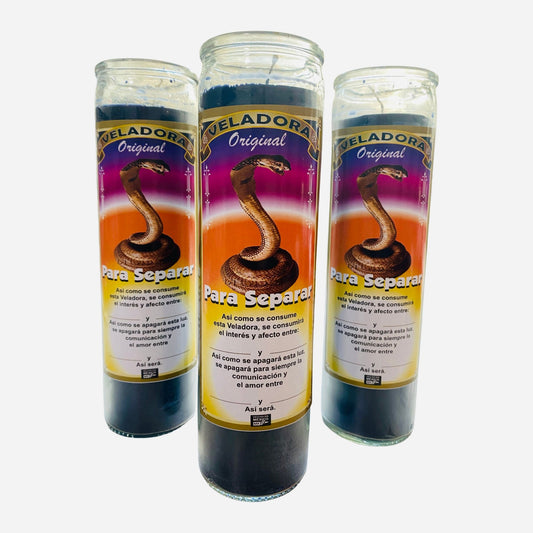 Brake Up Fixed Black Candle, Para Separar Veladora Negra, to Separate, Brake Up Spell Candle.