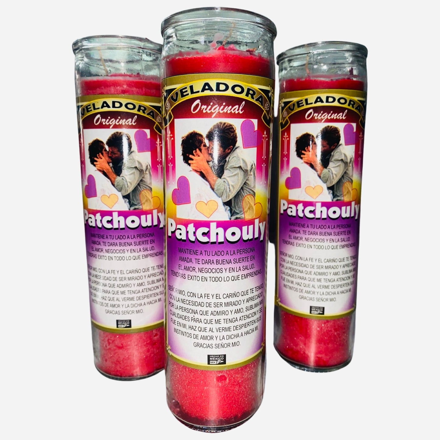 Patchouly Veladora Preparada para el Amor, Patchouli Fixed Candle, Love Spell Candle