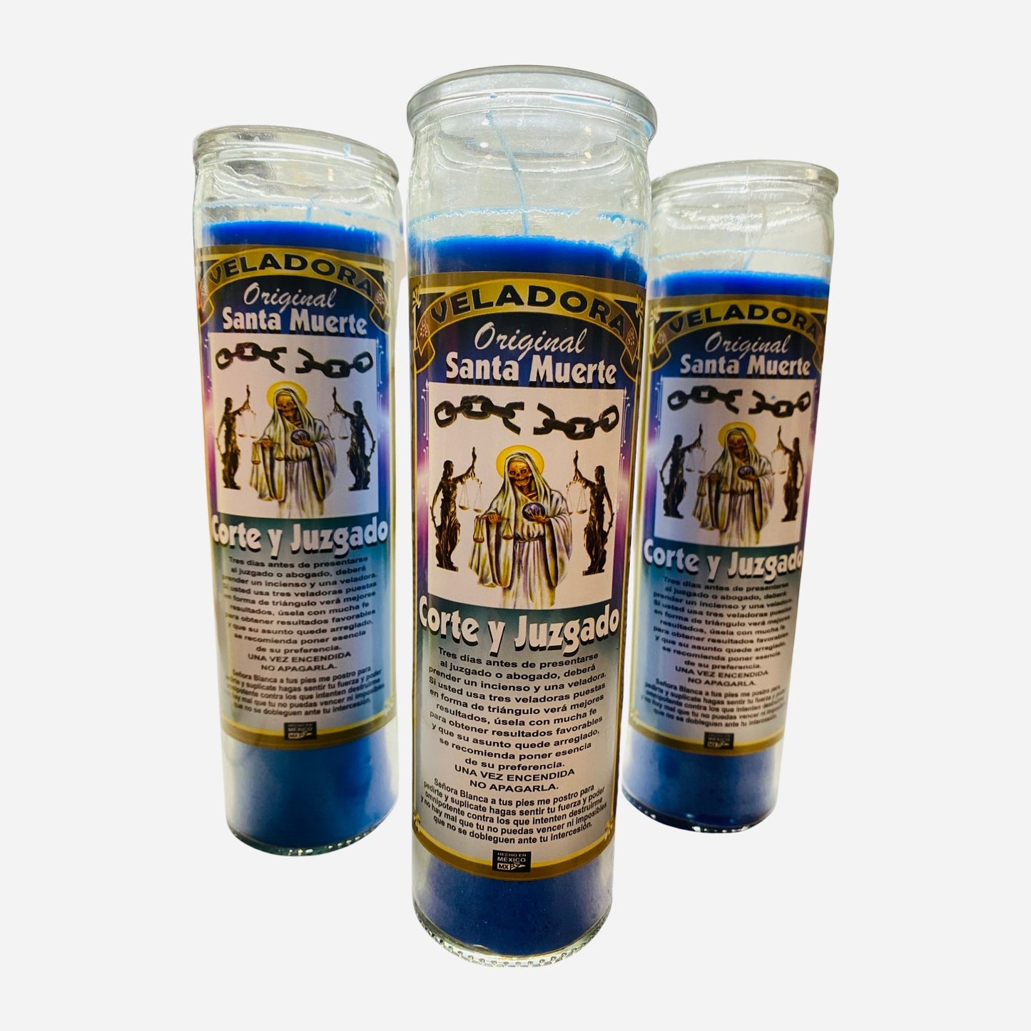 Santa Muerte Corte y Juzgado Veladora, Holy Death Court Case Candle , Altar Candle