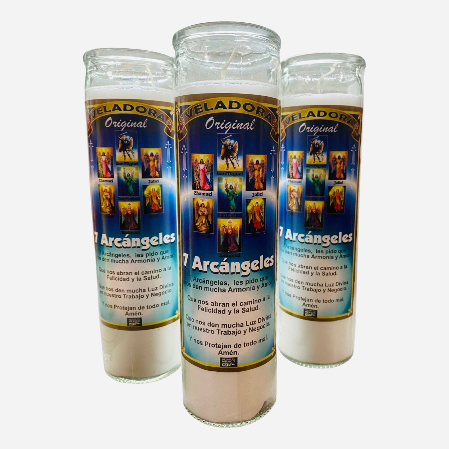 7 Arcangeles Veladora, 7 Archangels Candle, 7 Angels Altar Candle