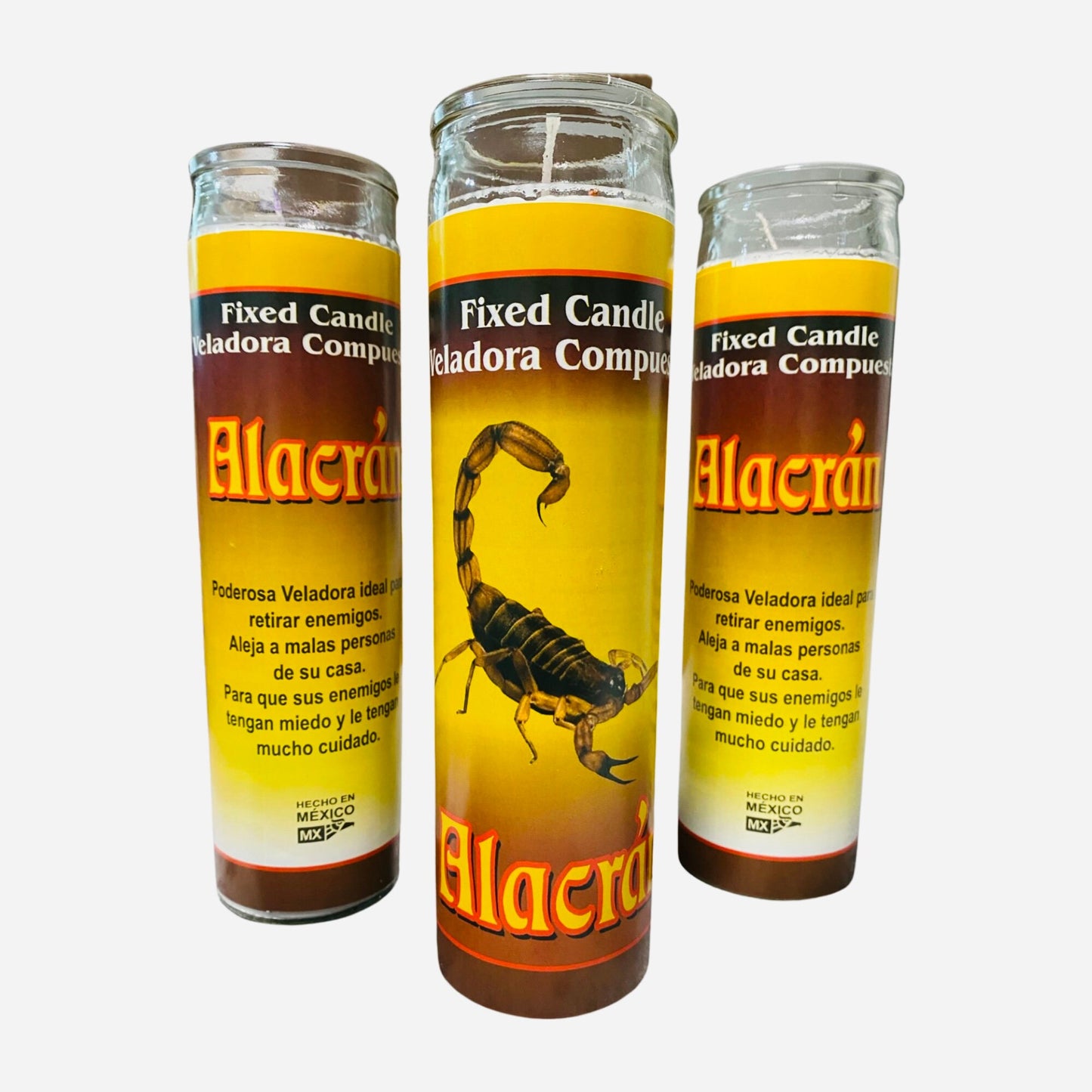 Alacran Veladora Contra Enemigos, Scorpion Fixed Candle Against Enemies